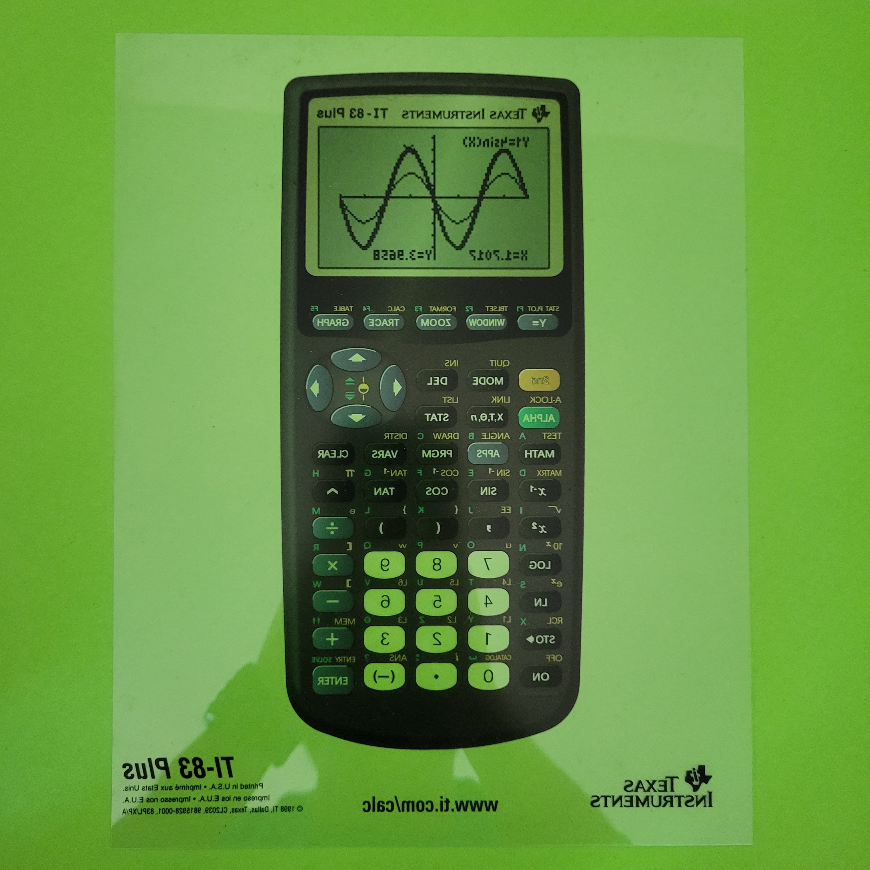 An image of the bag of a texas instruments ti viewscreen